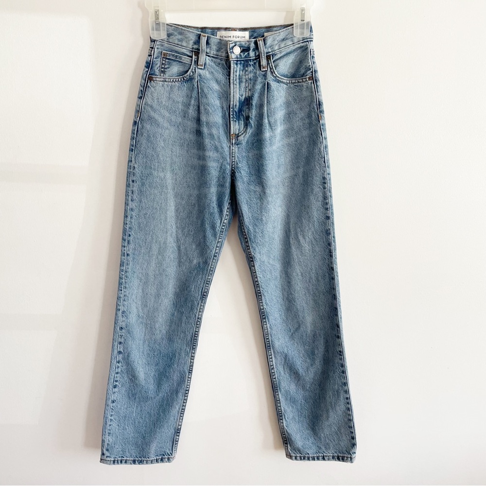 NWOT Aritzia Denim Forum The Anita Super High Pleated Loose 28L size 24 - Picture 7 of 13